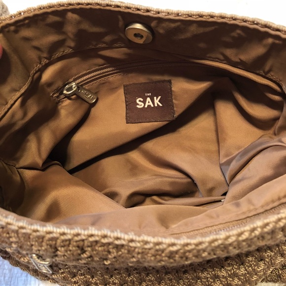 The Sak original crocheted medium size shoulder tote handbag purse - Picture 4 of 6